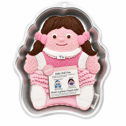 Wilton Baby Doll Cake Pan New w/ Insert Aluminum Vintage 2000 Baby Shower