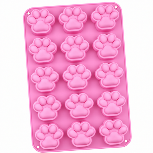 Paw Print Silicone Chocolate Mold 2" – 15 Cavity