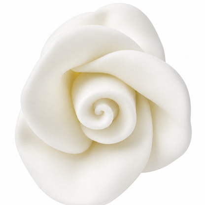 Tiny White Gum Paste Roses, 1/2 Inch - 5 Count | Wedding Cakes & Cupcake Flowers