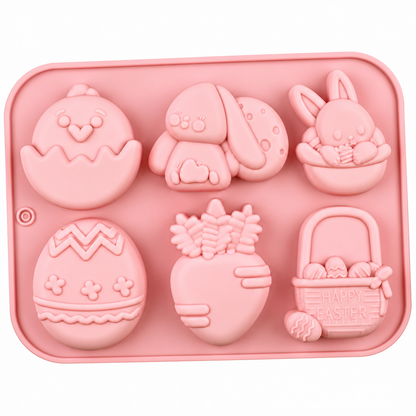 Easter Shapes Mini Cakes & Chocolate Mold 6 Cavity