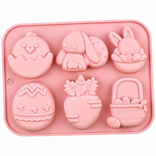 Easter Shapes Mini Cakes & Chocolate Mold 6 Cavity