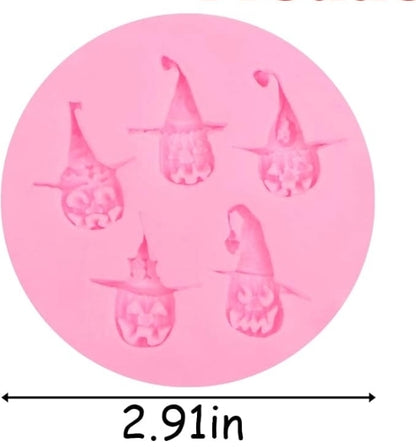 Halloween Pumpkin Witch Hat Fondant Mold - Silicone Cake Decorating & Candy Mold