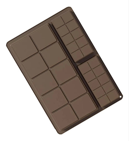 Silicone Chocolate Bar Mold – Large & Mini Break-Apart Candy Bar Mold Set
