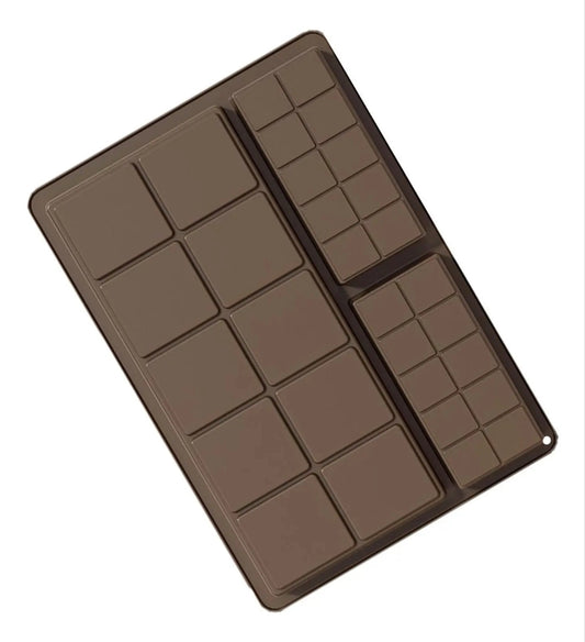 Silicone Chocolate Bar Mold – Large & Mini Break-Apart Candy Bar Mold Set