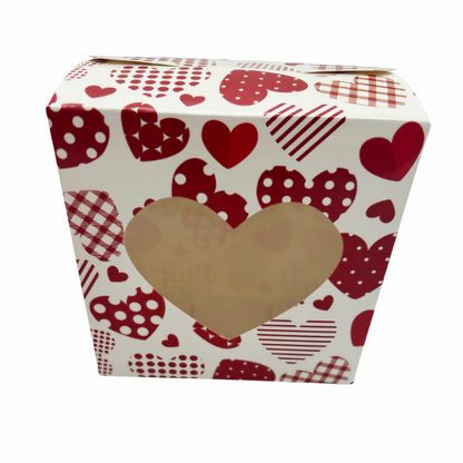 Valentine’s Day Heart Window Treat Boxes – Assorted Designs (6-Count)