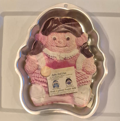 Wilton Baby Doll Cake Pan New w/ Insert Aluminum Vintage 2000 Baby Shower