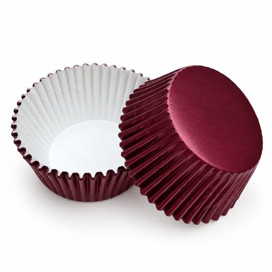 Maroon Foil Cupcake Wrappers 100 Count