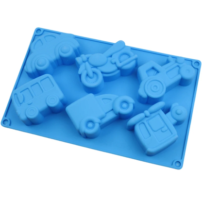 Cars & Trucks Silicone Baking Mold – 6 Cavity