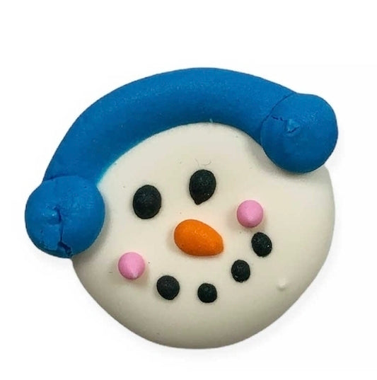 Edible Decorations Snowman Face 6 Count 1 Inch