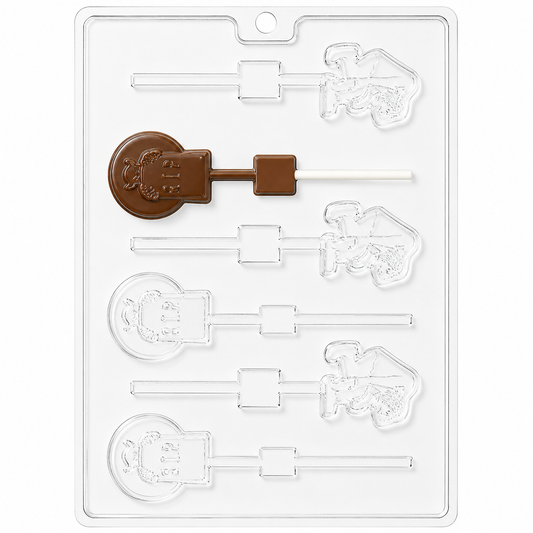 Hunchback & RIP Tombstone Chocolate Lollipop Mold | Halloween Graveyard Candy Pop Mold