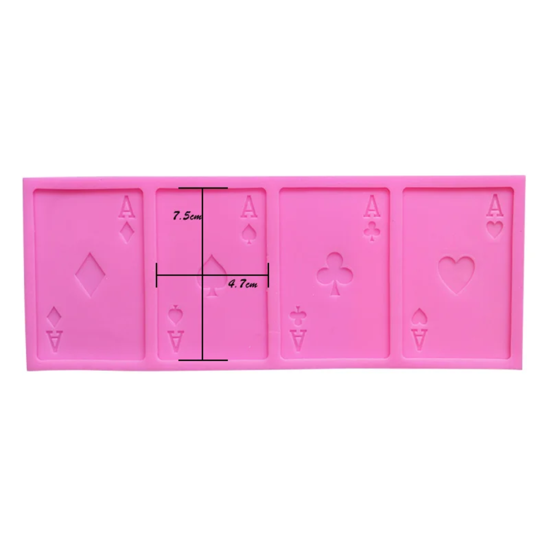 Playing Card Fondant Silicone Mold – 4 Aces