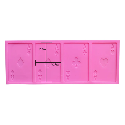 Playing Card Fondant Silicone Mold – 4 Aces