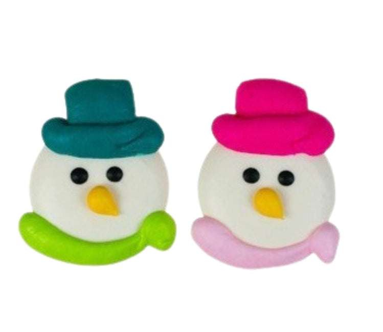 Edible Decorations Snowman Royal Icing 1 1/2in 6-Count