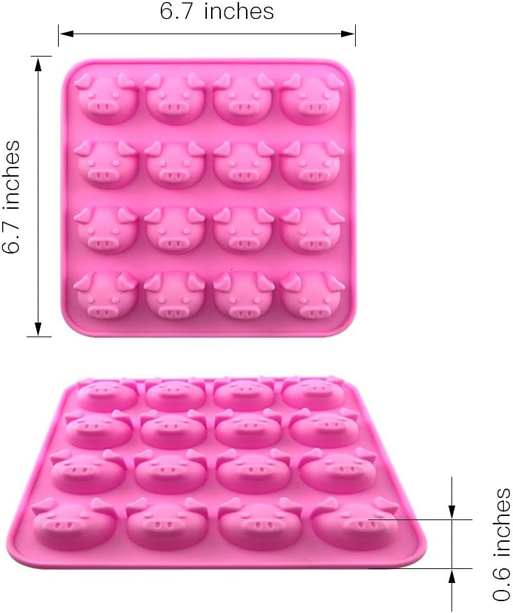 Pig Face Silicone Chocolate Mold – 16 Cavity