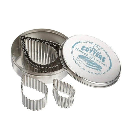 Fluted Tear Drop Cutters 5pc Set
