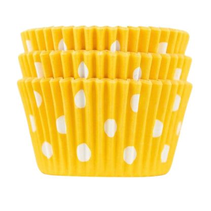 Yellow Polka Dot Cupcake Liners 50-count