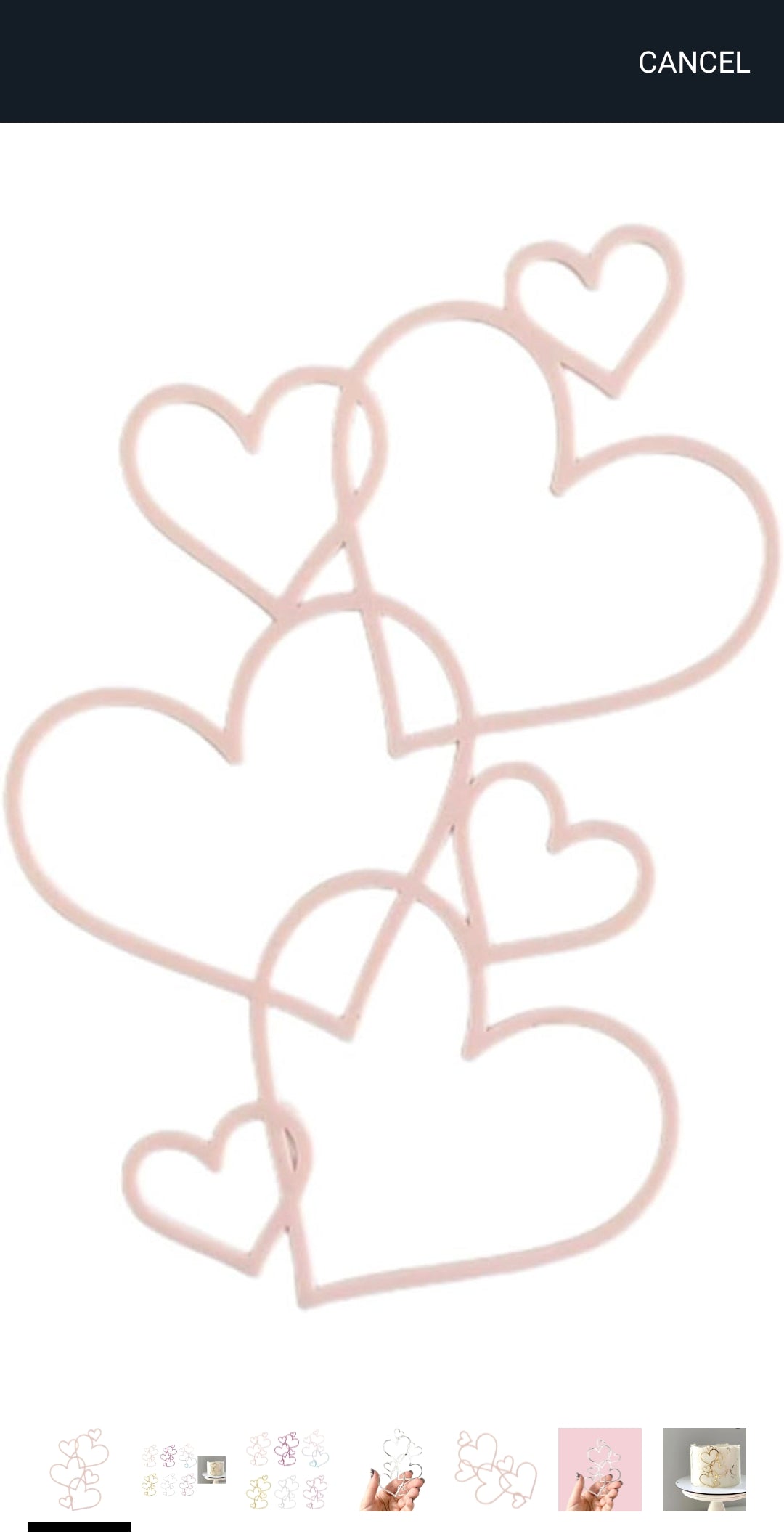 Hearts Cake Topper