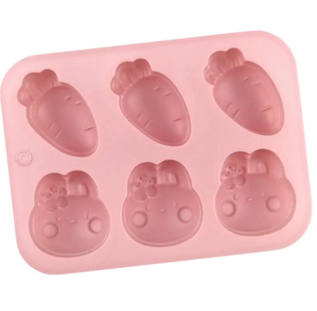 Easter Cute Bunny and Carrot Silicone Candy Mold