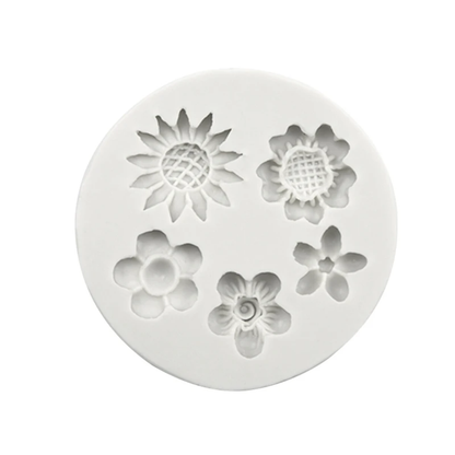 Assorted Wildflower Fondant & Gum Paste Silicone Mold – 5 Flowers