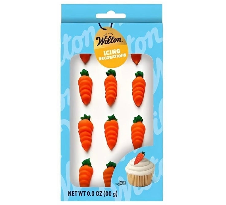 Wilton Edible Carrot Icing Decorations 1 1/4in 12-Count