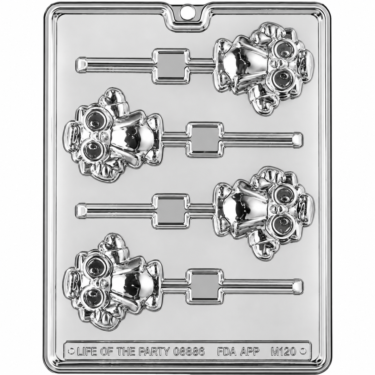 Grad Owl Chocolate Lollipop Mold – Cute Owl Candy Mold with Sticks, 4 Cavity