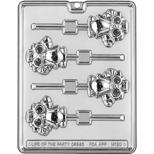Grad Owl Chocolate Lollipop Mold – Cute Owl Candy Mold with Sticks, 4 Cavity