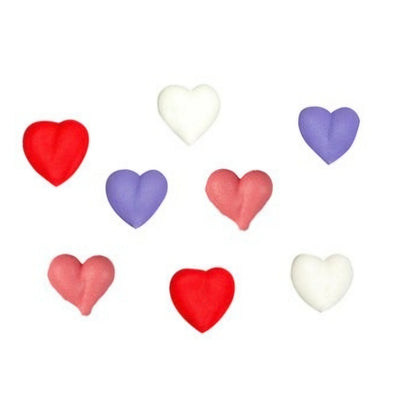 Edible Decorations Royal Icing Mini Hearts 1/2in 12-Count