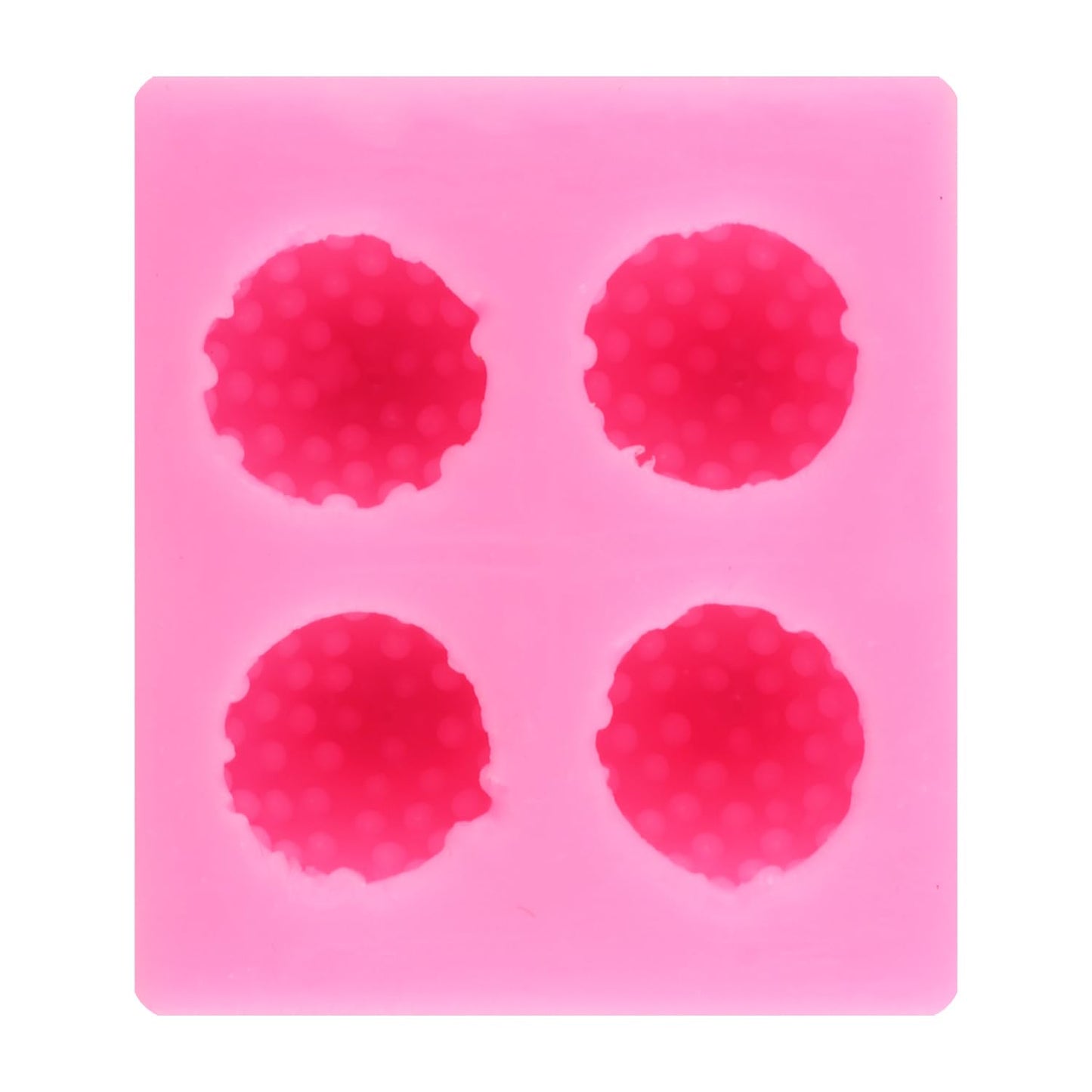 Strawberry Silicone Candy Mold | 4 Cavity Chocolate, Fondant & Gummy Mold