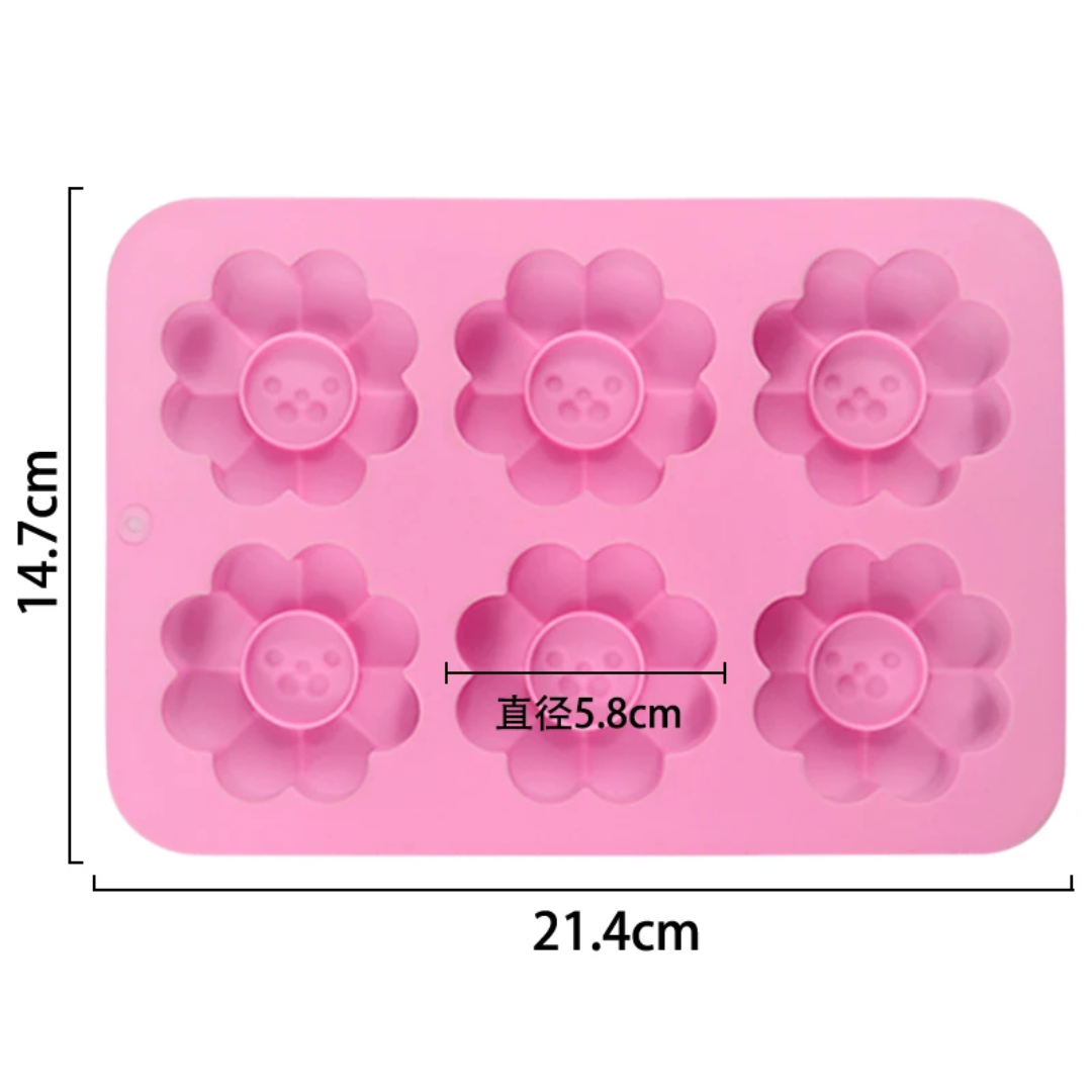 Daisy Flower Silicone Chocolate Mold – 6 Cavity