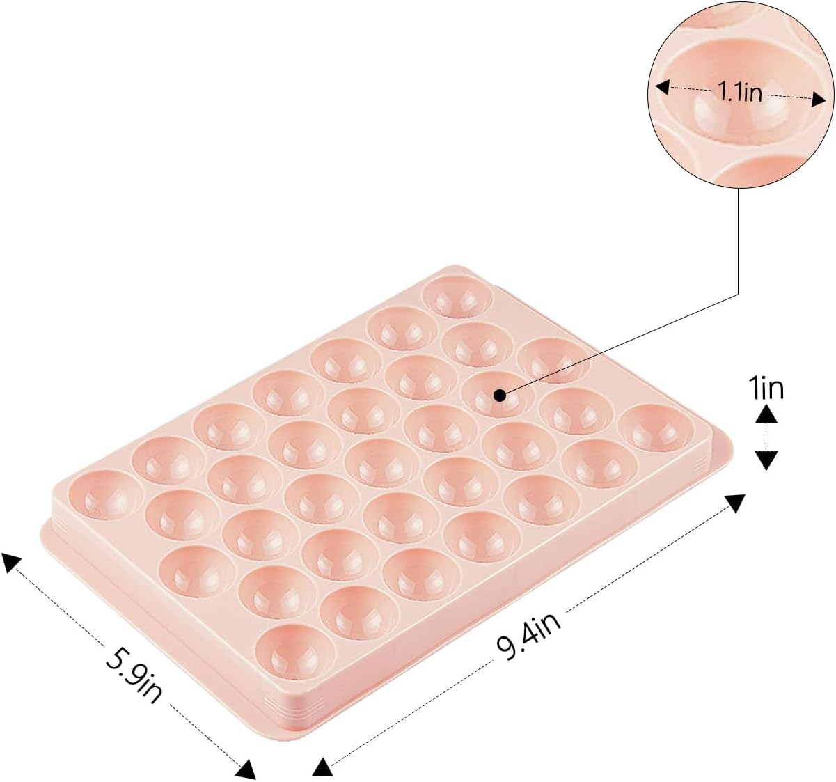 Round Ice Cube Tray - 2 Piece Ice Ball Tray