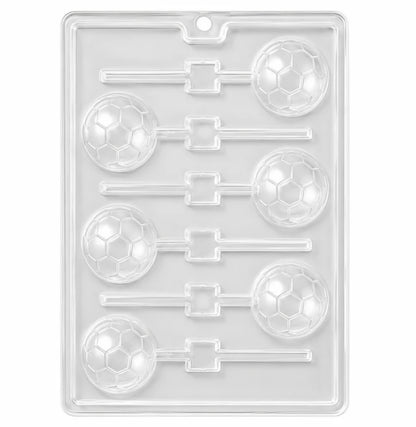 Soccer Ball Lollipop Chocolate Mold 6 Cavity