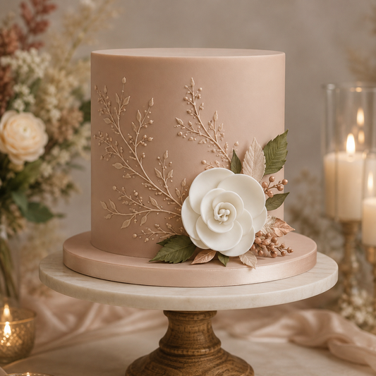 Dog Roses | Gum Paste 4 Count | 1 3/4" Sugar Flowers for Wedding Cakes & Cupcakes