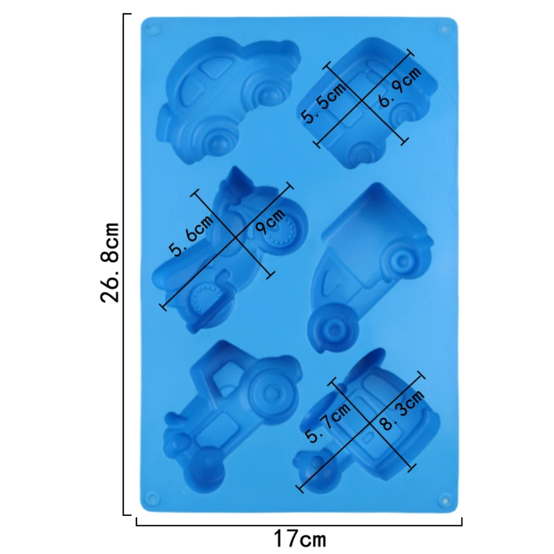 Cars & Trucks Silicone Baking Mold – 6 Cavity