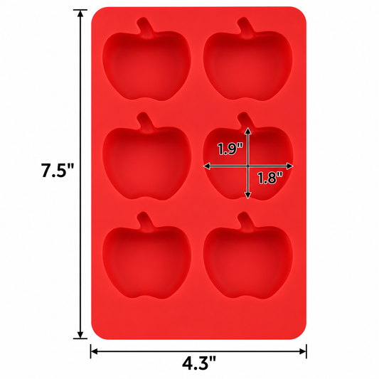 Apple Silicone Chocolate Mold – 6 Cavity