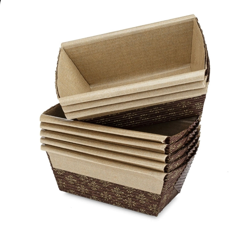 Mini Loaf Paper Baking Pans – Disposable, 5 Count