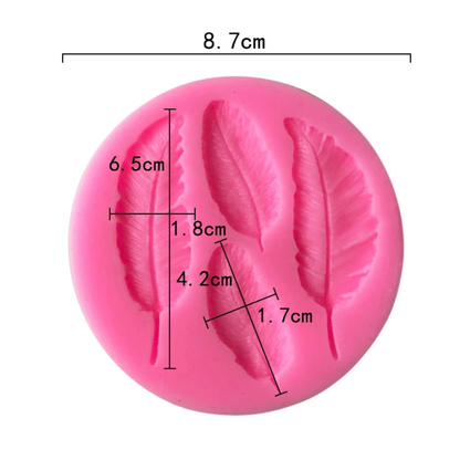 Feather Fondant & Gum Paste Silicone Mold – 4 Designs
