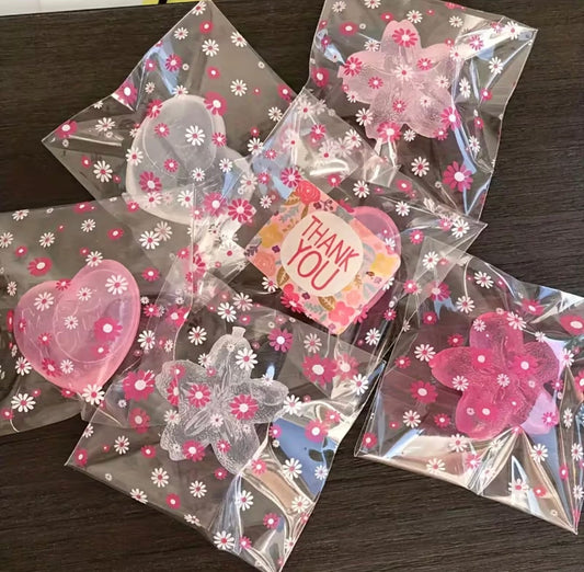 Floral Treat Bags 4x4 Self Sealing 20 Count