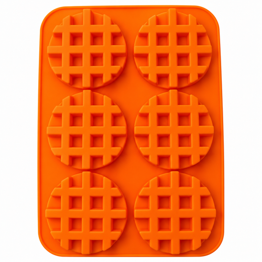 Waffle Silicone Baking Mold – 6 Cavity