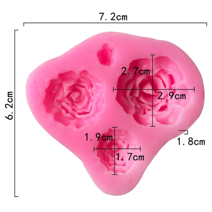 Peony Flower Fondant & Gum Paste Silicone Mold – 3 Sizes