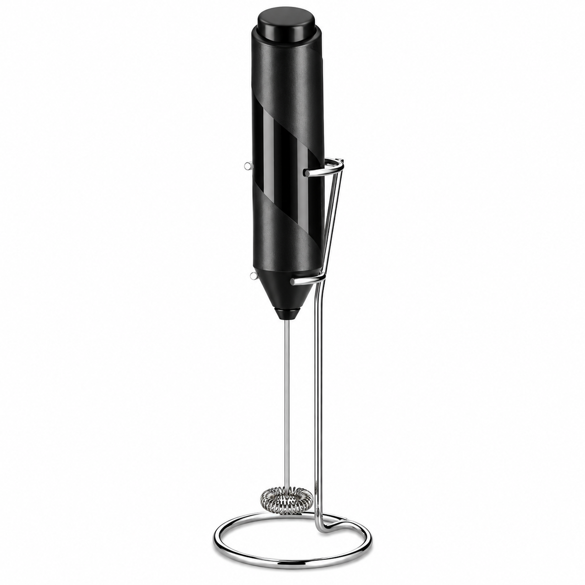 Electric Milk Frother with Stand – Handheld Coffee & Drink Frother