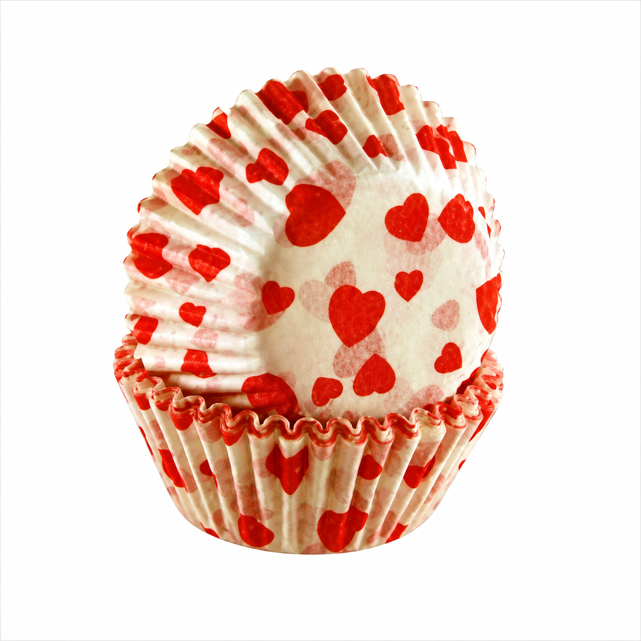 Candy Cups No. 6 Red Heart Print 80 pkg
