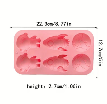 Space Theme Silicone Mold 6 Cavity