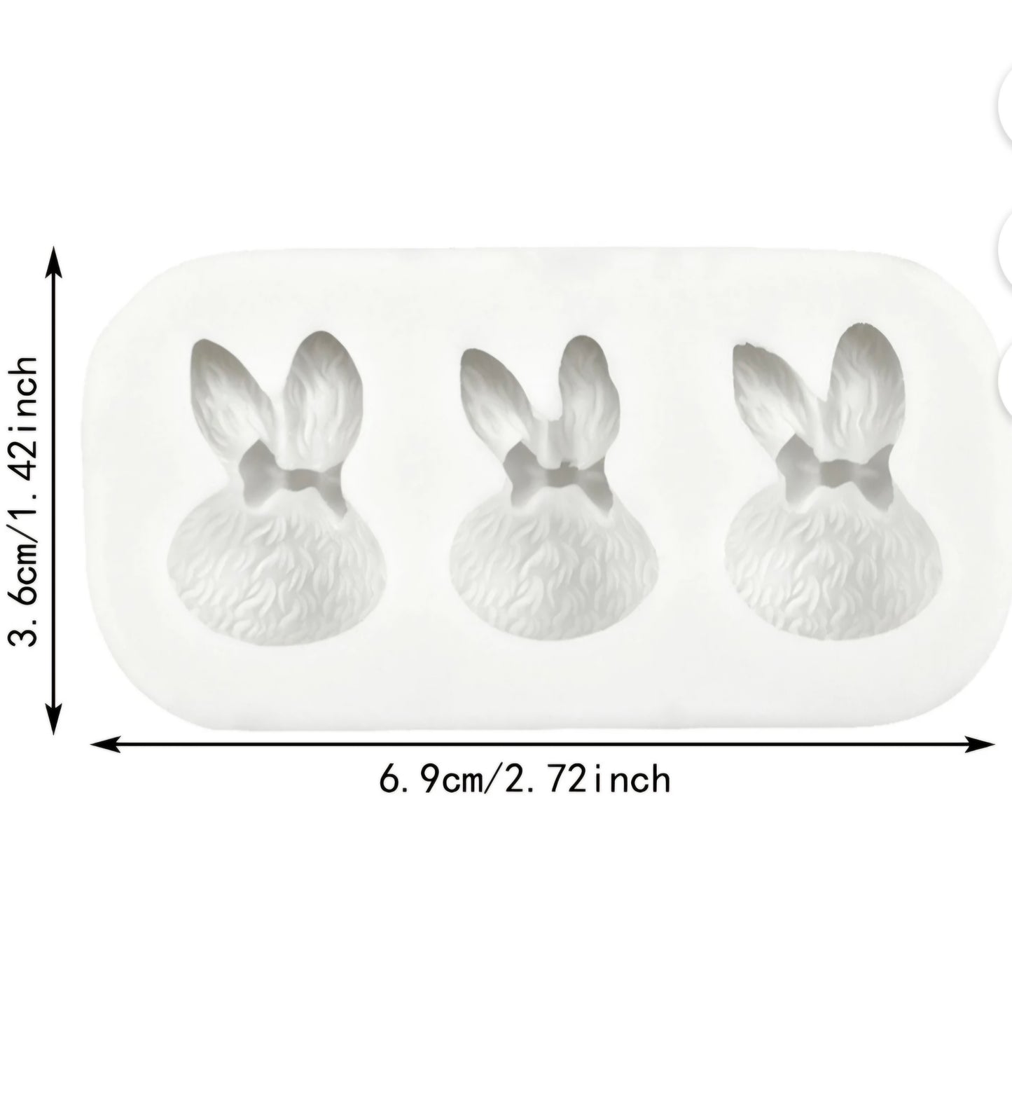 Easter Bunny Ears Silicone Mold for Fondant and Chocolate