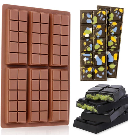 Silicone Chocolate Bar Mold – Break-Apart Candy Bar Mold