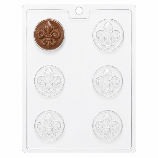 Life Of The Party Mardi Gras Fleur De Lis Cookie Mold 6 Cavity
