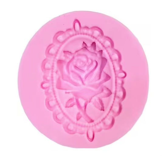 Vintage Rose Cameo Silicone Mold