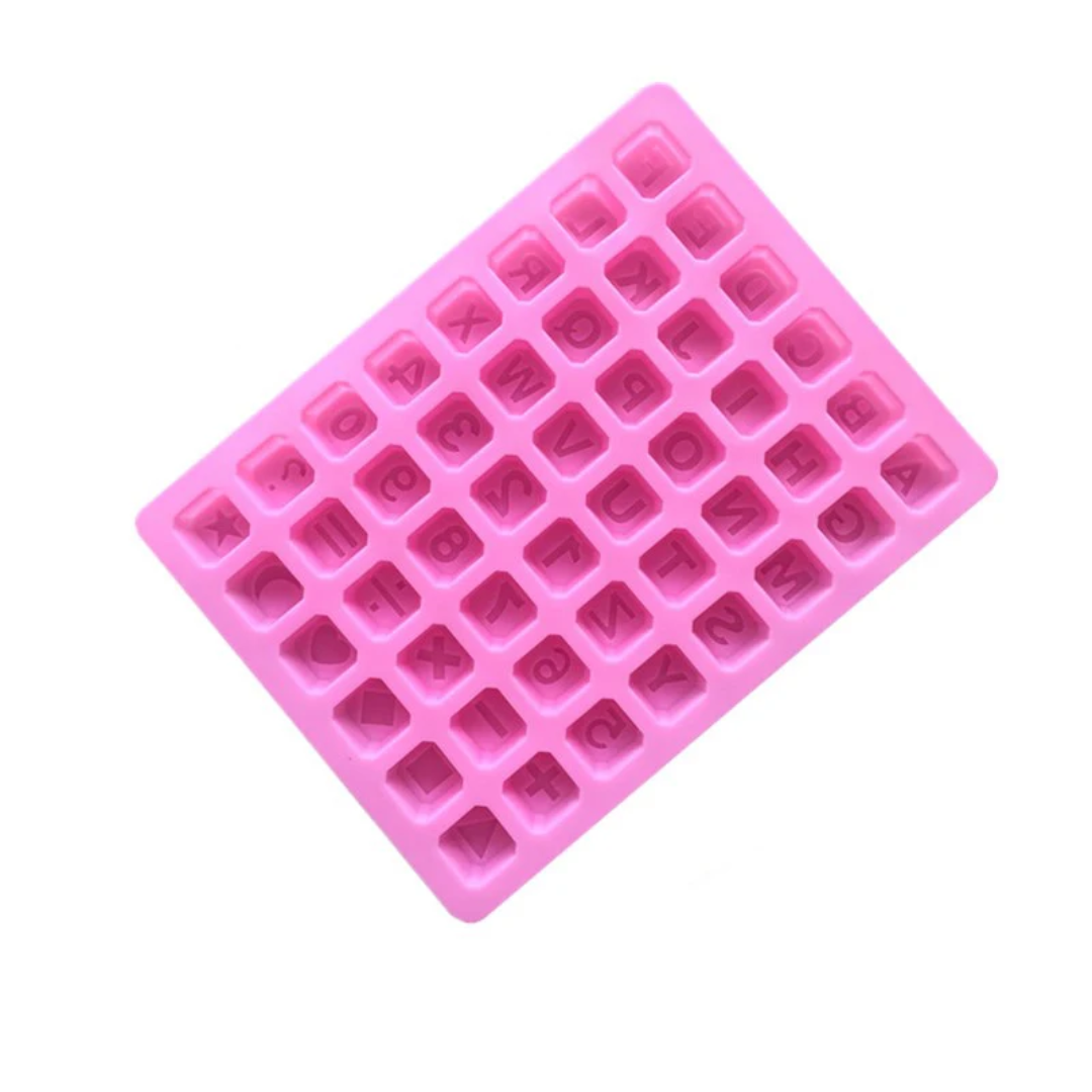 Alphabet Letters, Numbers & Math Symbols Cube Silicone Chocolate Mold