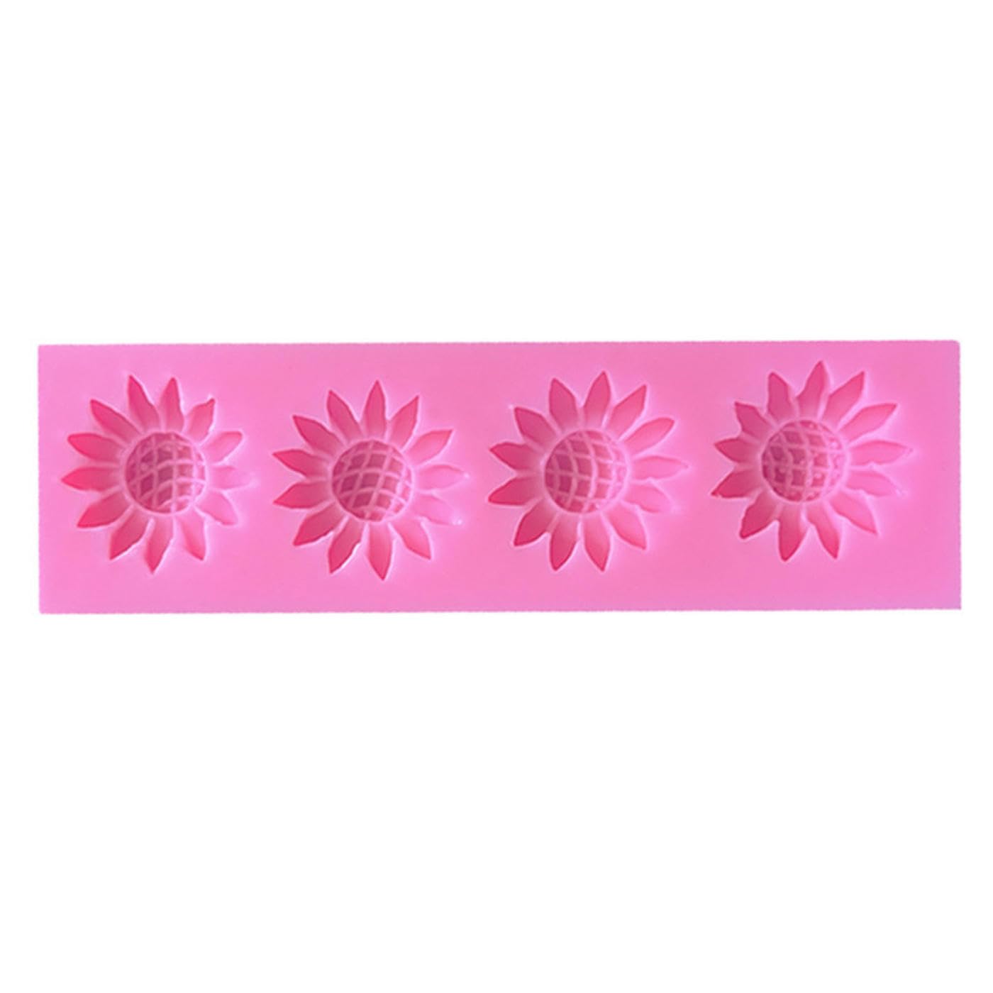 Mini Sunflower Silicone Mold – 4 Cavity Fondant, Chocolate & Candy Flower Mold