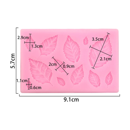 Assorted Realistic Leaves Fondant & Gum Paste Silicone Mold