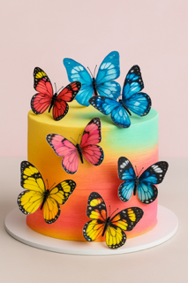Butterfly Cake Decor Edible Wafer Butterflies 50-Count